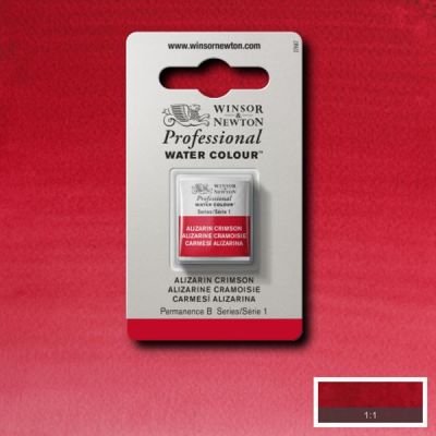 Demi-godet d’aquarelle extra-fine Winsor & Newton Pro – Alizarine Cramoisie 004 Série 1