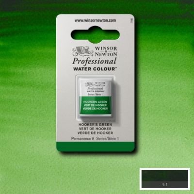 Demi-godet d’aquarelle extra-fine Winsor & Newton Pro – Vert hooker 311 Série 1