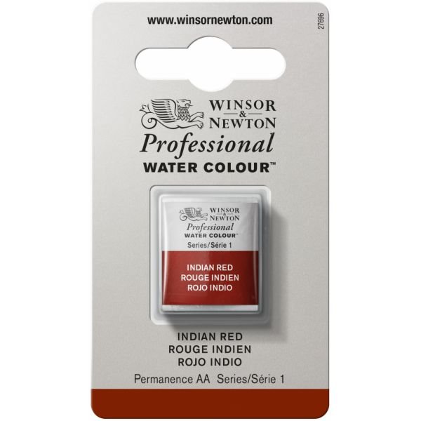 Demi-godet d’aquarelle extra-fine Winsor & Newton Pro – Rouge indien 317 Série 1