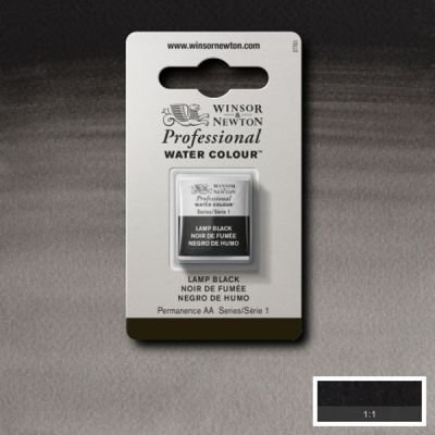 Demi-godet d’aquarelle extra-fine Winsor & Newton Pro – Noir de fumée 337 Série 1