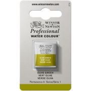 Demi-godet d’aquarelle extra-fine Winsor & Newton Pro – Vert olive 447 (Série 1)