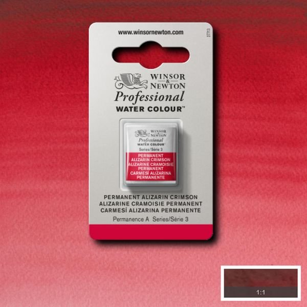 Demi-godet d’aquarelle extra-fine Winsor & Newton Pro – Alizarine cramoisie permanent 466 Série 3