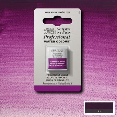 Demi-godet d’aquarelle extra-fine Winsor & Newton Pro – Mauve permanent 491 Série 3