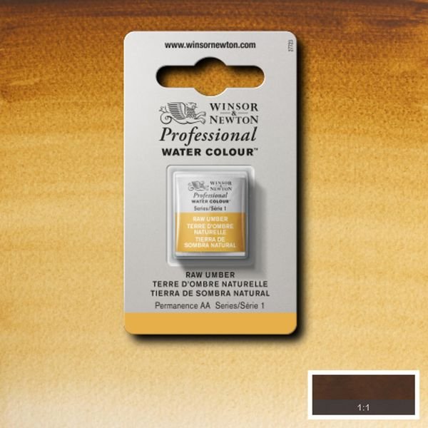 Demi-godet d’aquarelle extra-fine Winsor & Newton Pro – Terre d’ombre naturelle 554 Série 1