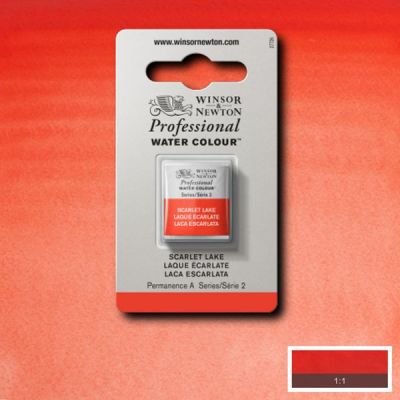 Demi-godet d’aquarelle extra-fine Winsor & Newton Pro – Laque écarlate 603 Série 2