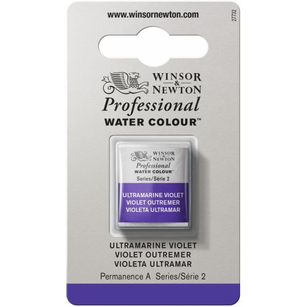 Demi-godet d’aquarelle extra-fine Winsor & Newton Pro – Violet outremer 672 Série 2