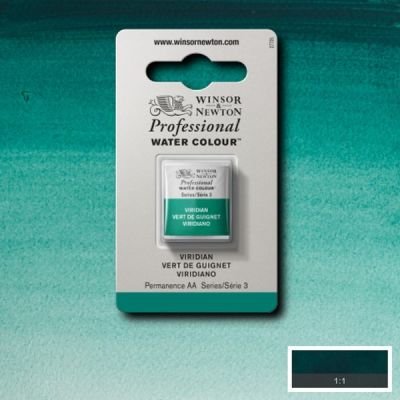 Demi-godet d’aquarelle extra-fine Winsor & Newton Pro – Vert guignet (viridian) 692 Série 3