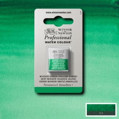 Demi-godet d’aquarelle extra-fine Winsor & Newton Pro – Vert Winsor (nuance jaune) 721 Série 1