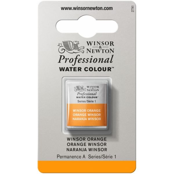 Demi-godet d’aquarelle extra-fine Winsor & Newton Pro – Orange Winsor 724 Série 1