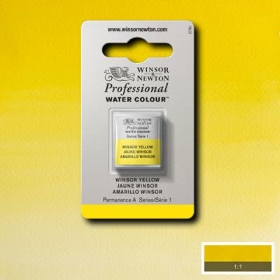 Demi-godet d’aquarelle extra-fine Winsor & Newton Pro – Jaune Winsor 730 Série 1