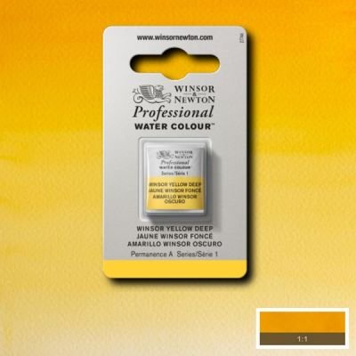 Demi-godet d’aquarelle extra-fine Winsor & Newton Pro – Jaune Winsor foncé 731 Série 1