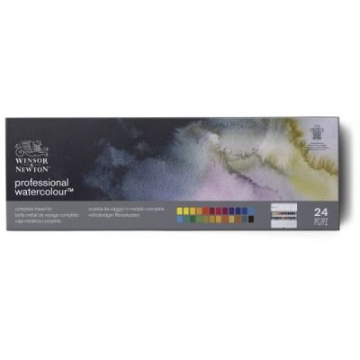 Coffret de 24 demi-godets d’aquarelle Winsor & Newton Pro