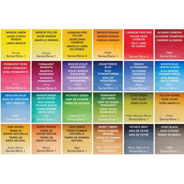 Coffret de 24 demi-godets d’aquarelle Winsor & Newton Pro
