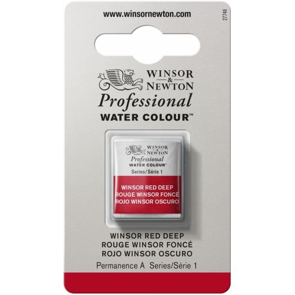 Demi-godet d’aquarelle extra-fine Winsor & Newton Pro – Rouge winsor foncé 725 Série 1