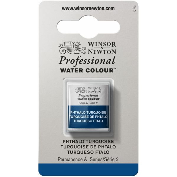 Demi-godet d’aquarelle extra-fine Winsor & Newton Pro – Turquoise phtalo 526 Série 2