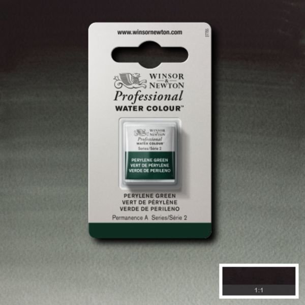 Demi-godet d’aquarelle extra-fine Winsor & Newton Pro – Vert pérylène 460 Série 2