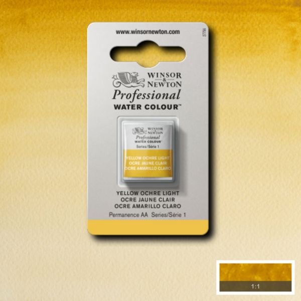 Demi-godet d’aquarelle extra-fine Winsor & Newton Pro – Ocre jaune clair 745 Série 1