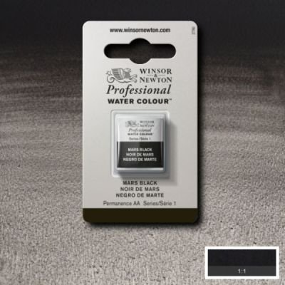 Demi-godet d’aquarelle extra-fine Winsor & Newton Pro – Noir de mars 386 Série 1