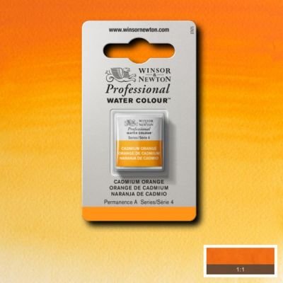Demi-godet d’aquarelle extra-fine Winsor & Newton Pro – Cadmium orange 089 Série 4
