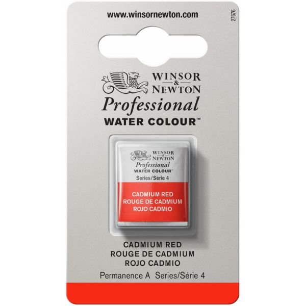 Demi-godet d’aquarelle extra-fine Winsor & Newton Pro – Rouge de cadmium 094 162 Série 4