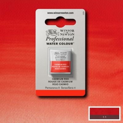 Demi-godet d’aquarelle extra-fine Winsor & Newton Pro – Rouge de cadmium 094 162 Série 4