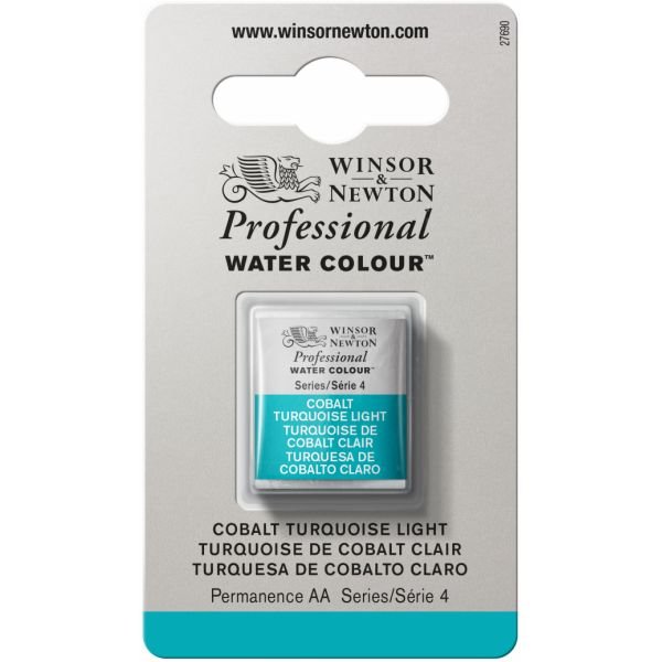Demi-godet d’aquarelle extra-fine Winsor & Newton Pro – Turquoise cobalt clair 191 Série 4