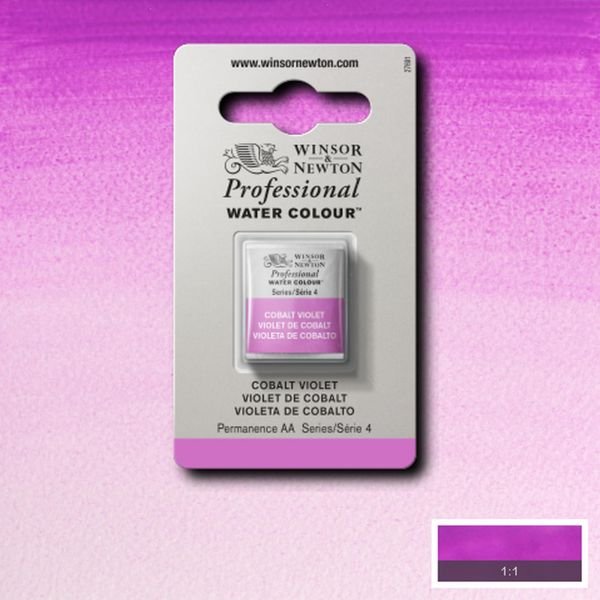Demi-godet d’aquarelle extra-fine Winsor & Newton Pro – Violet cobalt 192 Série 4