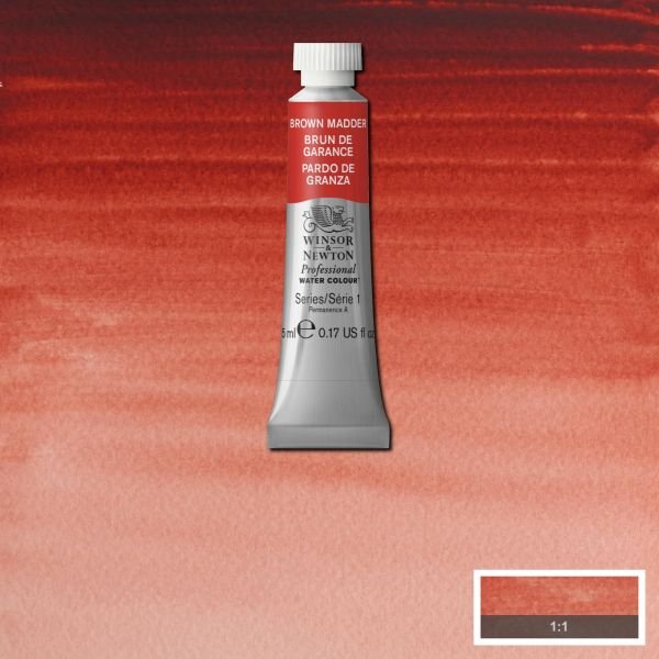 Tube d’aquarelle 5mL extra-fine Winsor & Newton Pro – Garance brune 056 Série 1