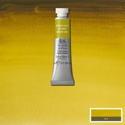 Tube d’aquarelle 5mL extra-fine Winsor & Newton Pro – Or vert 294 Série 2