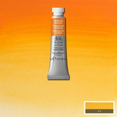 Tube d’aquarelle 5mL extra-fine Winsor & Newton Pro – Orange de cadmium 089 Série 4