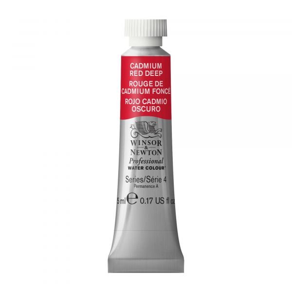 Tube d’aquarelle 5mL extra-fine Winsor & Newton Pro – Rouge de cadmium foncé 097 Série 4