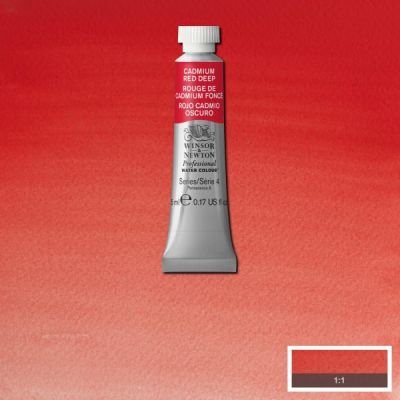 Tube d’aquarelle 5mL extra-fine Winsor & Newton Pro – Rouge de cadmium foncé 097 Série 4