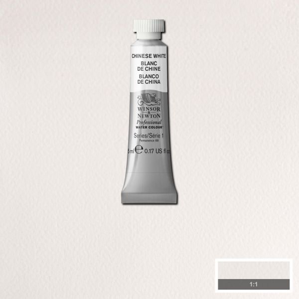 Tube d’aquarelle 5mL extra-fine Winsor & Newton Pro – Blanc de Chine 150 Série 1