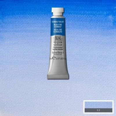 Tube d’aquarelle 5mL extra-fine Winsor & Newton Pro – Bleu de cobalt 178 Série 4