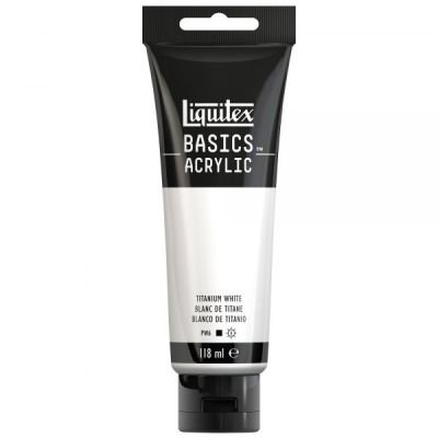Tube de 118mL d’acrylique Basics – blanc de titane