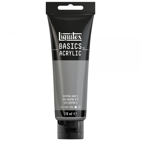 Tube de 118mL d’acrylique Basics – gris neutre 5