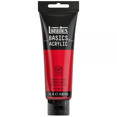 Tube de 118mL d’acrylique Basics – rouge naphtol carmin