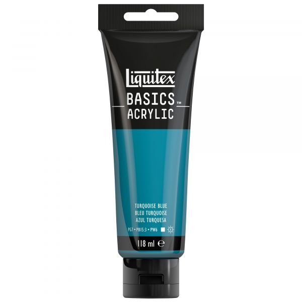Tube de 118mL d’acrylique Basics – bleu turquoise