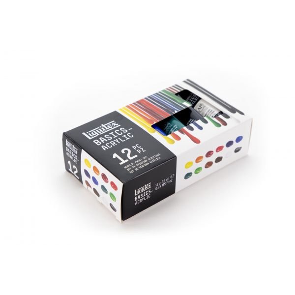 Pack de 12 tubes 22mL d’acrylique Basics