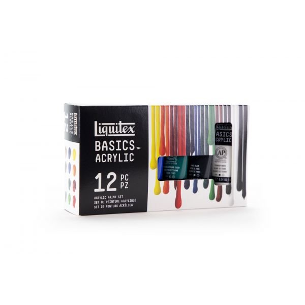 Pack de 12 tubes 22mL d’acrylique Basics