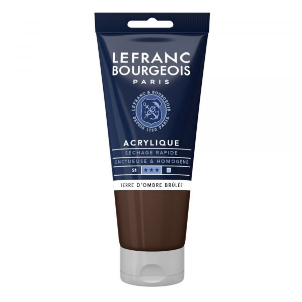Tube d’acrylique fine 80mL Lefranc Bourgeois – Terre d’ombre brûlée