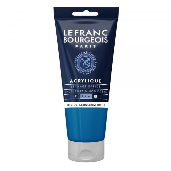 Tube d’acrylique fine 80mL Lefranc Bourgeois – Bleu de céruléum imitation