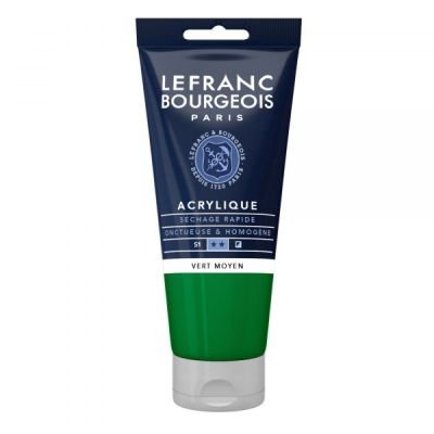 Tube d’acrylique fine 80mL Lefranc Bourgeois – Vert moyen