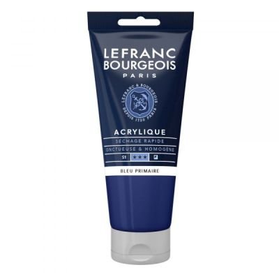 Tube d’acrylique fine 80mL Lefranc Bourgeois – Bleu primaire