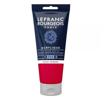 Tube d’acrylique fine 80mL Lefranc Bourgeois – Rouge primaire