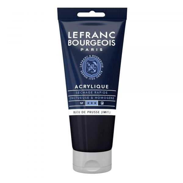 Tube d’acrylique fine 80mL Lefranc Bourgeois – Bleu de prusse imitation