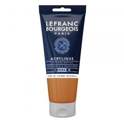 Tube d’acrylique fine 80mL Lefranc Bourgeois – Terre de sienne naturelle