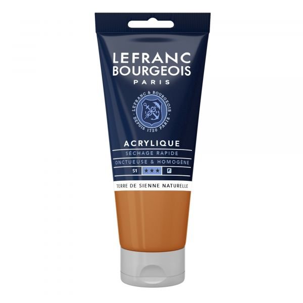 Tube d’acrylique fine 80mL Lefranc Bourgeois – Terre de sienne naturelle