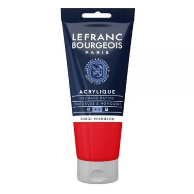 Tube d’acrylique fine 80mL Lefranc Bourgeois – Rouge vermillon