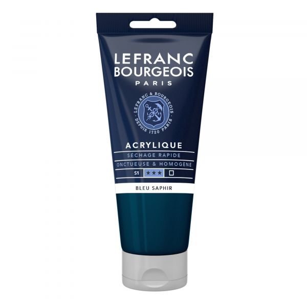Tube d’acrylique fine 80mL Lefranc Bourgeois – Bleu saphir